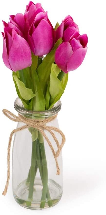BI Fuschia Tulips in Jar
