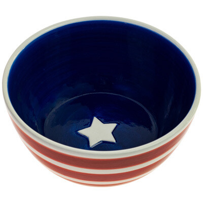 BI Red Stripe Blue Star Bowl