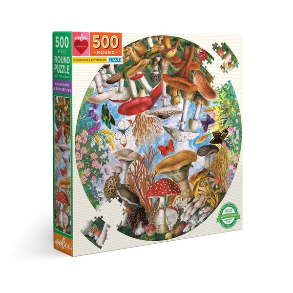 EB Mushrooms &amp; Butterflies 500PC Puzzle