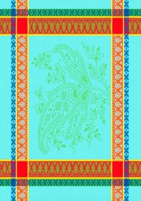 MI Paisley Turquoise Tea Towel
