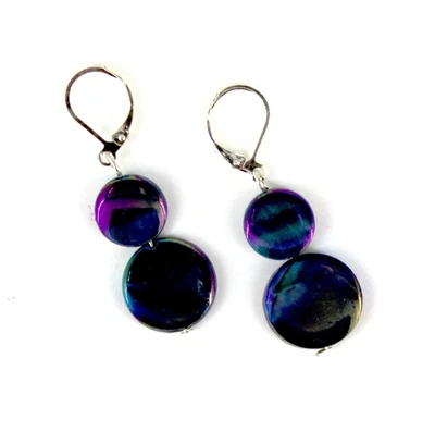 SL Navy MOP Earring