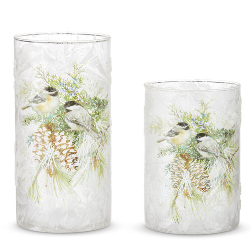 RAZ Large Chickadee Candle Holder