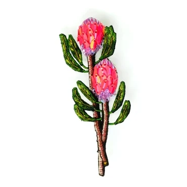 TRO Pink Protea Brooch Pin