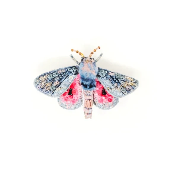 TRO Hubbard&#39;s Small Silk Moth Brooch Pin