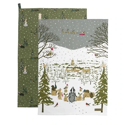 SA Festive Forest Tea Towel Set