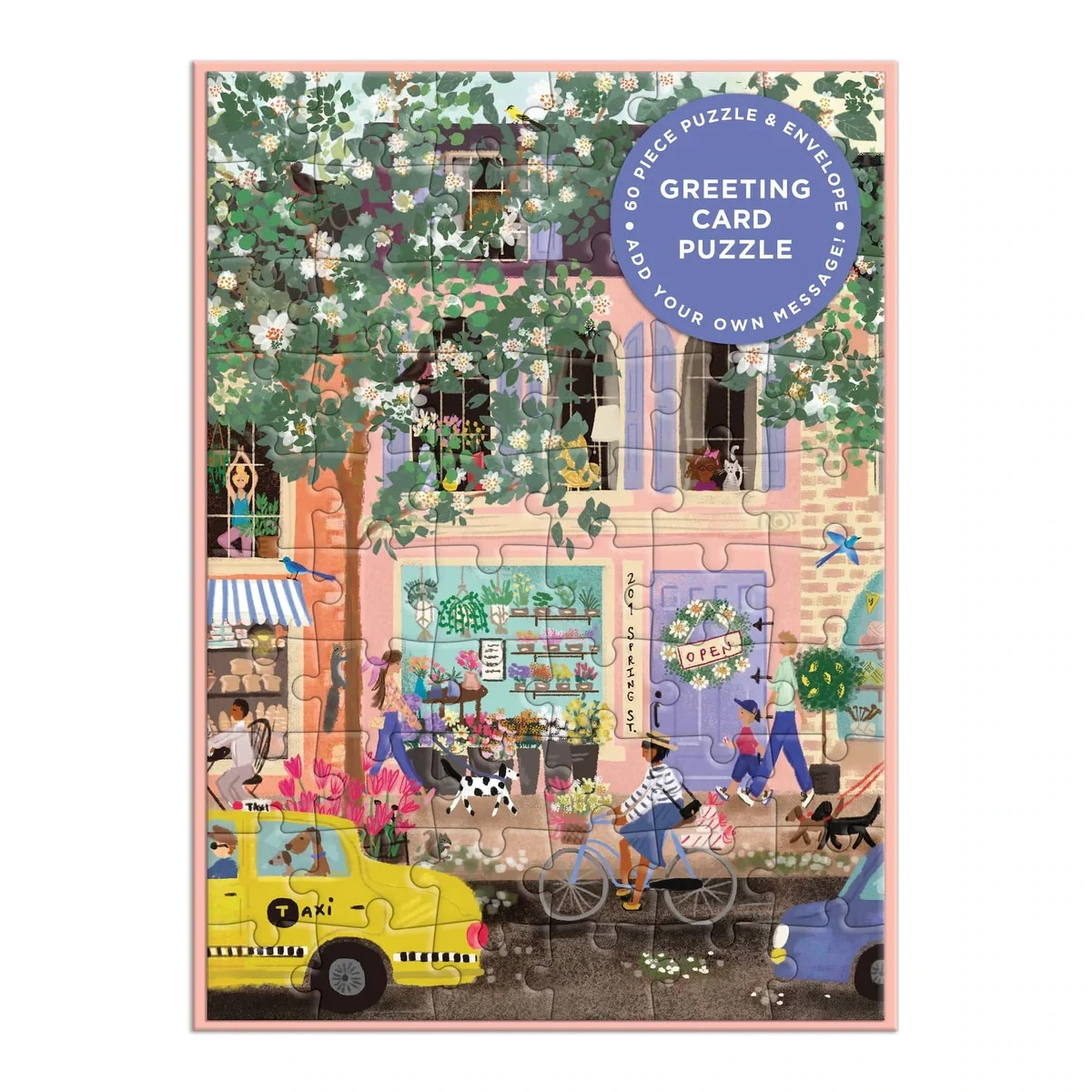 CB Spring Street Puzzle Greeting Card