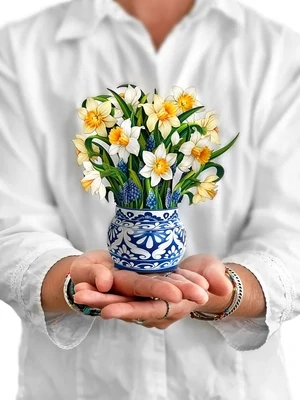 FP Mini English Daffodils Bouquet Greeting Card