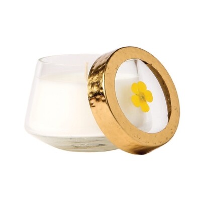 RR Lemon Blossom Small Pressed Floral Candle