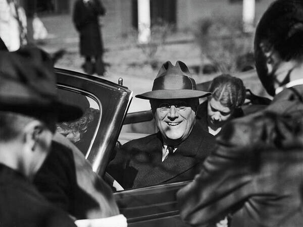 NYHS Franklin Roosevelt by Margaret Bourke-White Poster