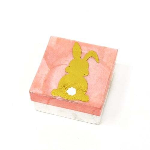 DG Pink Bunny Tail  3&quot; Capiz Box
