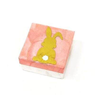 DG Pink Bunny Tail  3" Capiz Box