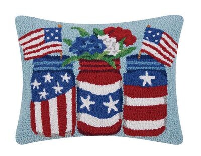PH Americana Flower Jars Hook Pillow