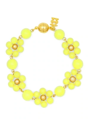 ZE Lime Glassbead Flower Bracelet