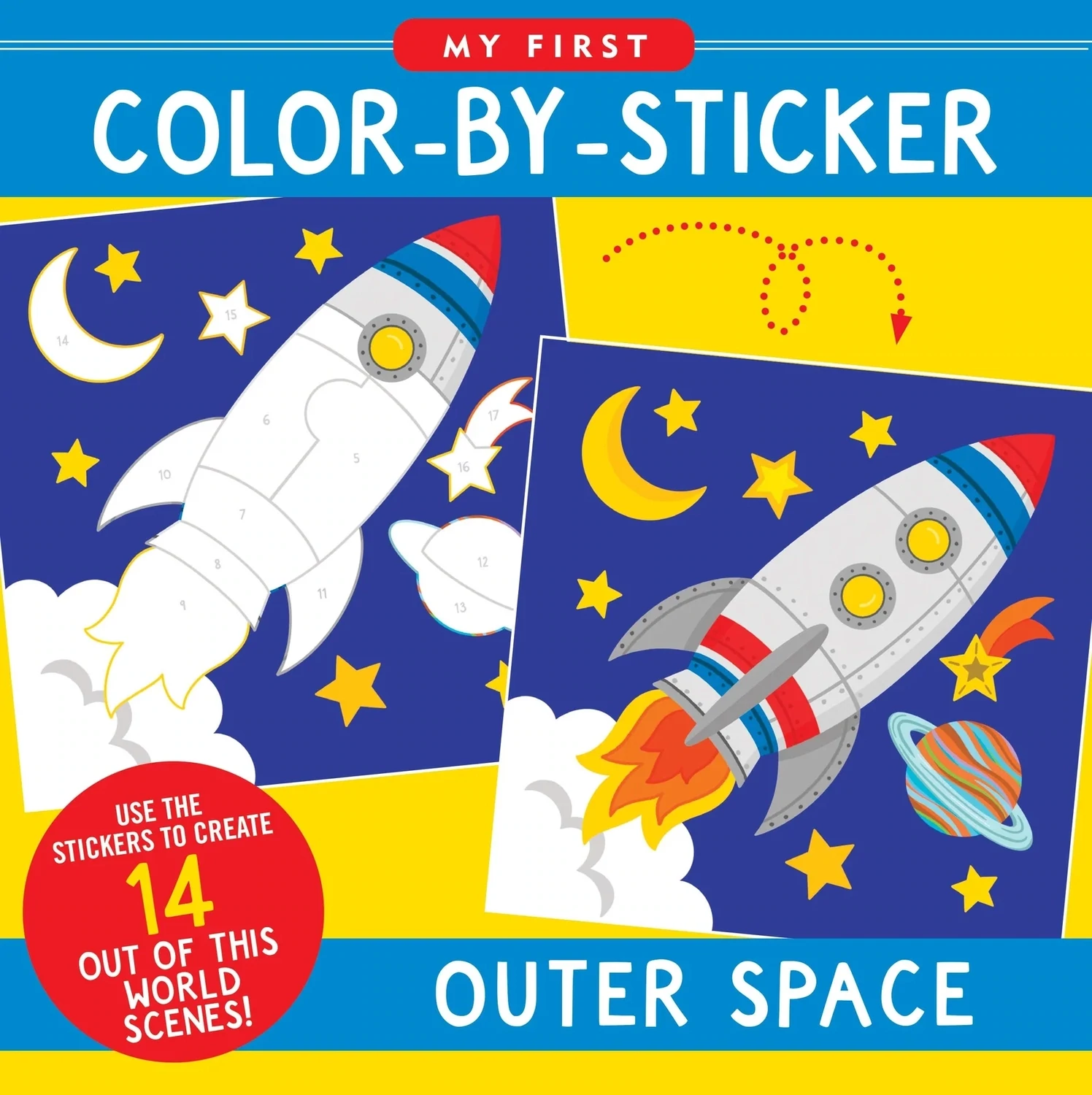 PP Outer Space Color-By-Sticker Book