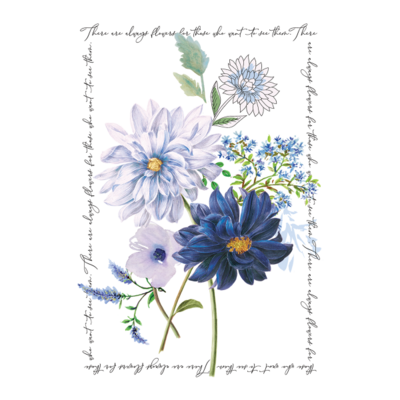 PS Notable Floral - Blue Dahlia Pouch Note Cards