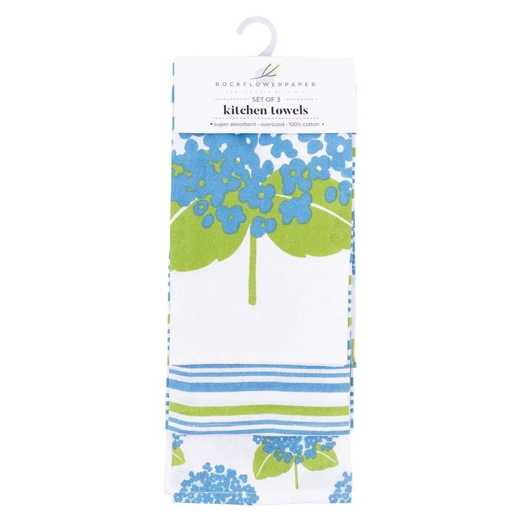 RF Hydrangea Kitchen Towel S/3