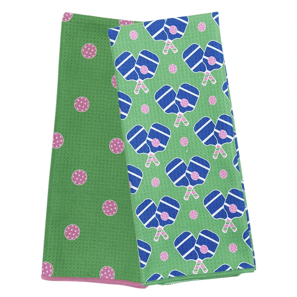 RF Pickleball Fun blu Kitchen Tea Towel