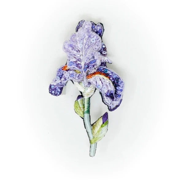 TRO Purple Bearded Iris Brooch Pin