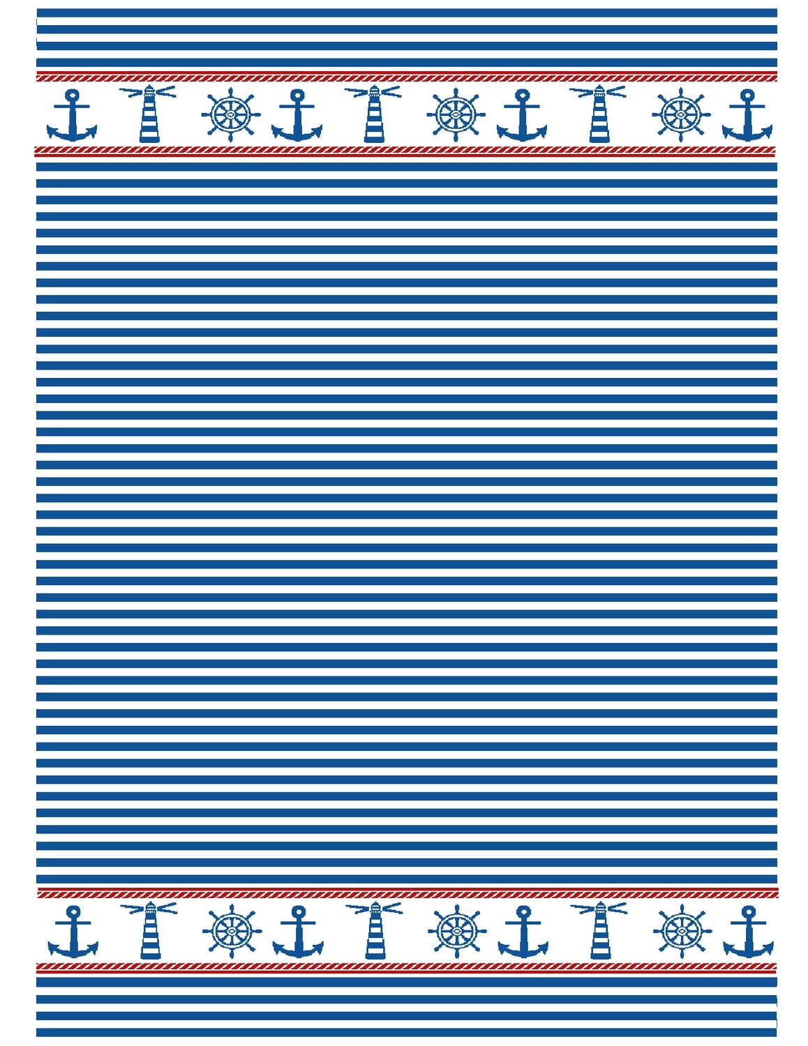 MI Blue Stripe Nautical Tea Towel