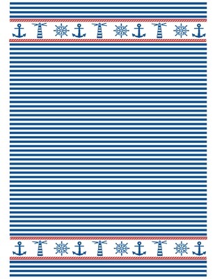 MI Blue Stripe Nautical Tea Towel