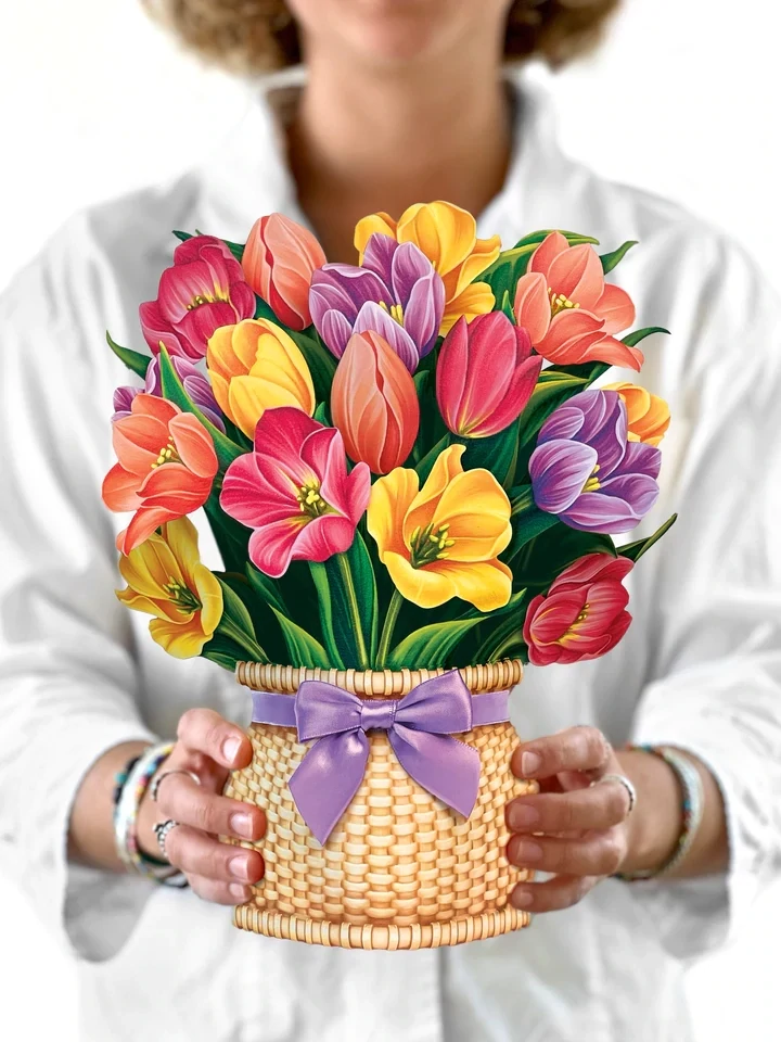FP Festive Tulips Bouquet Greeting Card