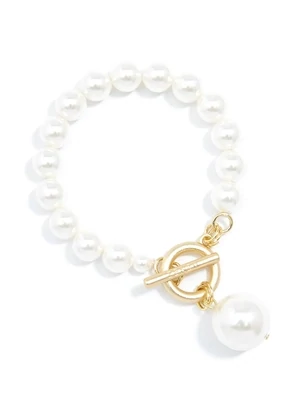 ZE Pearl Charm And Toggle Bracelet 