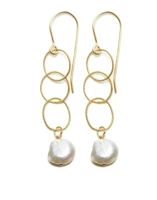 ID Elsa Gold &amp; Pearl Earring