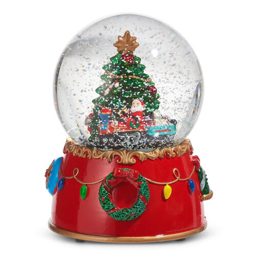 RAZ Musical Tree with Train Water Globe 