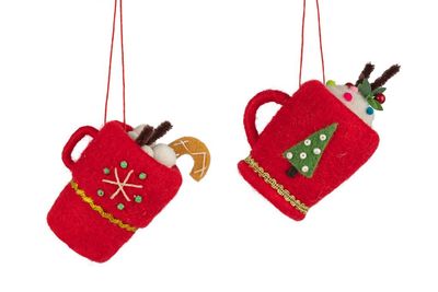 OPT Hot Chocolate Mug Felt Ornament