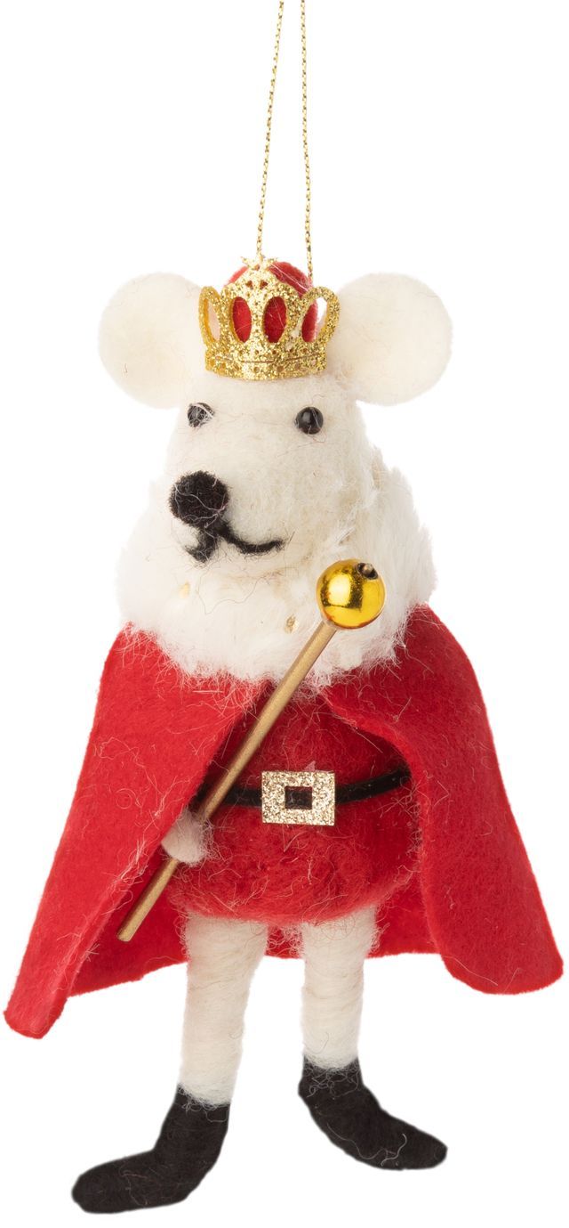 OPT Mouse King with Cape Felt Ornament