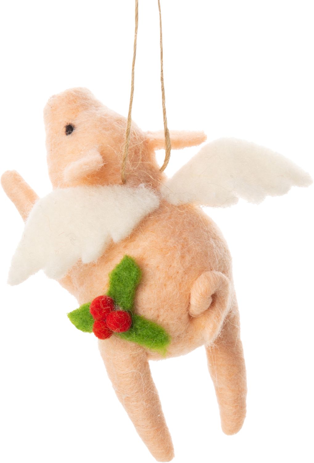 OPT Flying Pig Angel Felt Ornament