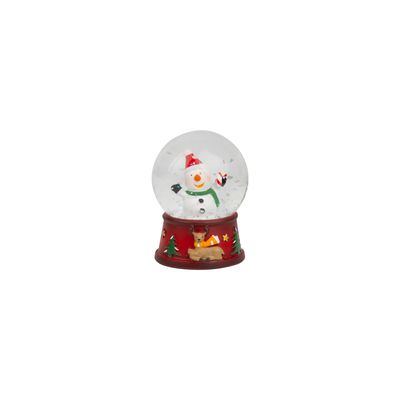 OPT Snowman with Red Hat Felt Snow Globe