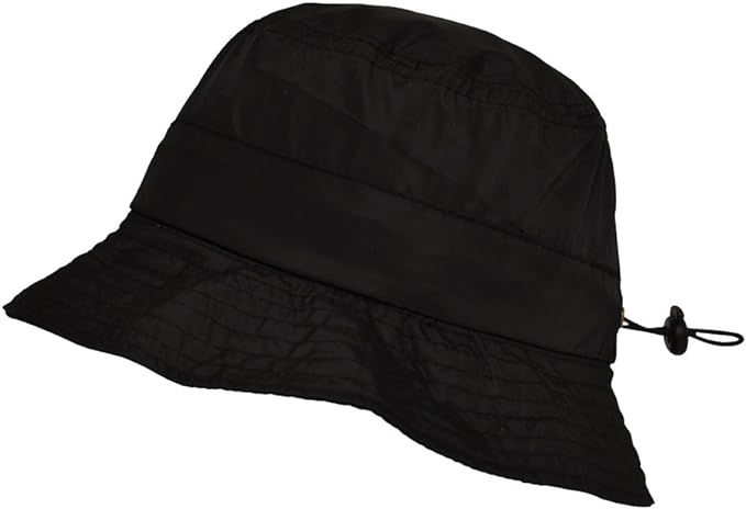 TOU Black Packable Rain Hat