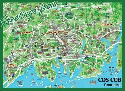 LIZ Greetings from Cos Cob Post Card