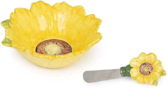 BI Colorful Sunflower Bowl &amp; Server
