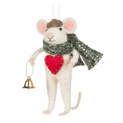 AB Winter Mouse with Heart &amp; Bell