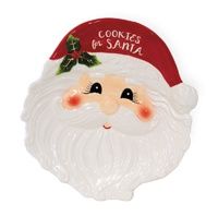 BI Holly &amp; Ivy Santa Cookie Plate