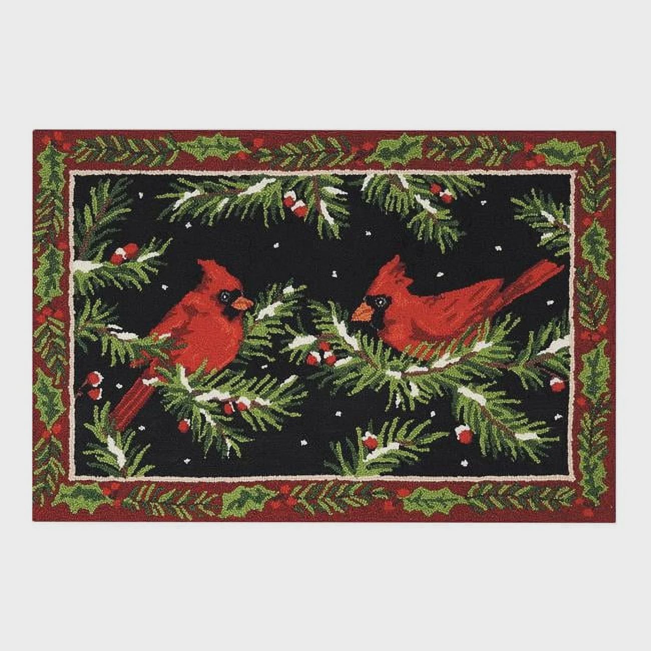 PH Cardinals on Holly Branch Rug