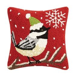 PH Chickadee with Snowflake Pillow