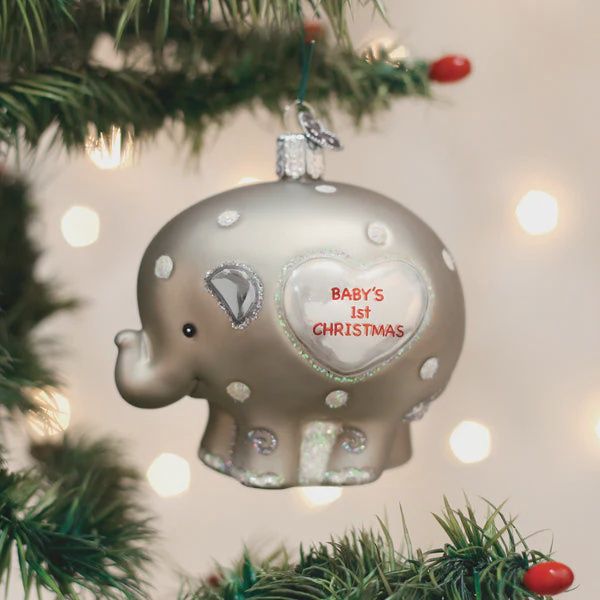 OW Baby&#39;s First Christmas Elephant