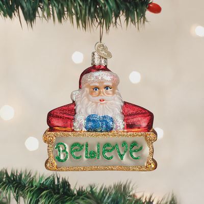OW Believe Santa Ornament