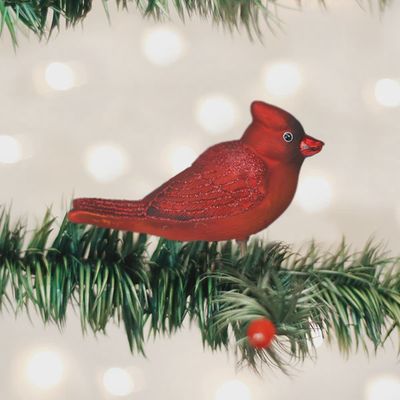 OW Bright Red Cardinal Ornament