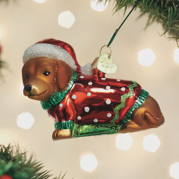 OW Dashing Dachshund Ornament