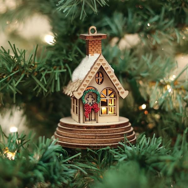 OW Elf Cottage Ornament
