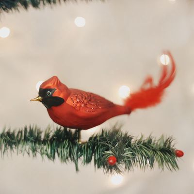 OW Large Red Cardinal Clip Ornament