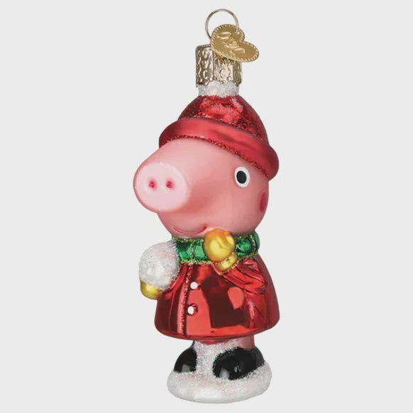 OW Peppa Pig w/Snowball Ornament