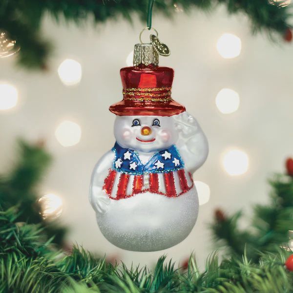 OW Patriotic Snowman Ornament