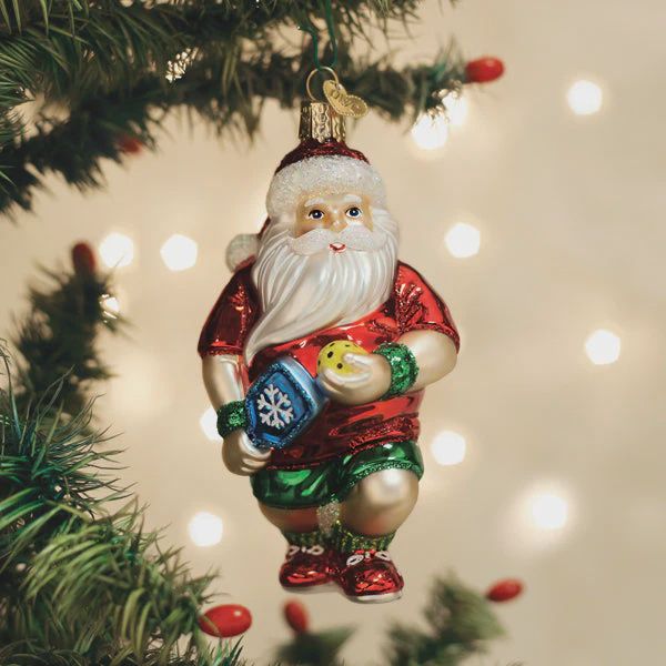 OW Pickleball Santa Ornament
