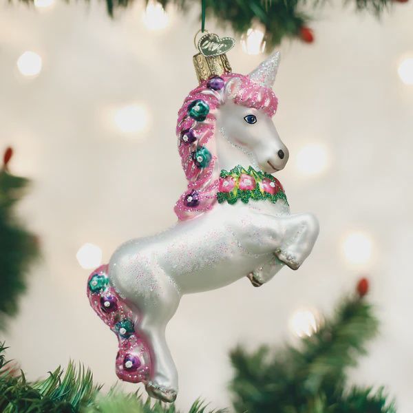 OW Prancing Unicorn Ornament