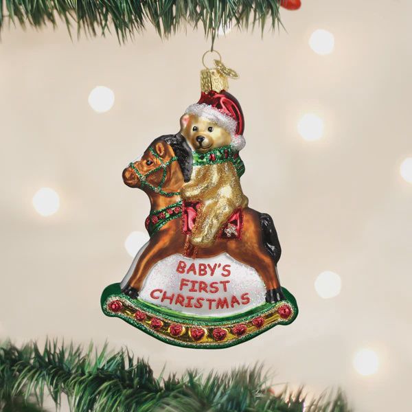OW Rocking Horse Teddy Ornament